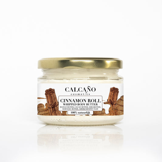 Whipped Body Butter Cinnamon Roll 100% natural/ Lichaamsboter Kaneel gevoelige droge huid 100% natuurlijk- Calcaño Cosmetics