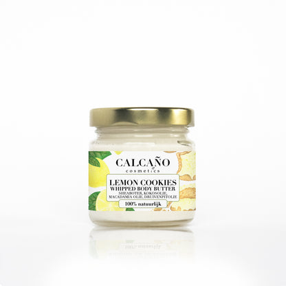 Whipped Body Butter Lemon Cookies 100% Natural/ Lichaamsboter Citroen Koekjes 100% Natuurlijk Droge Huid- Calcaño Cosmetics