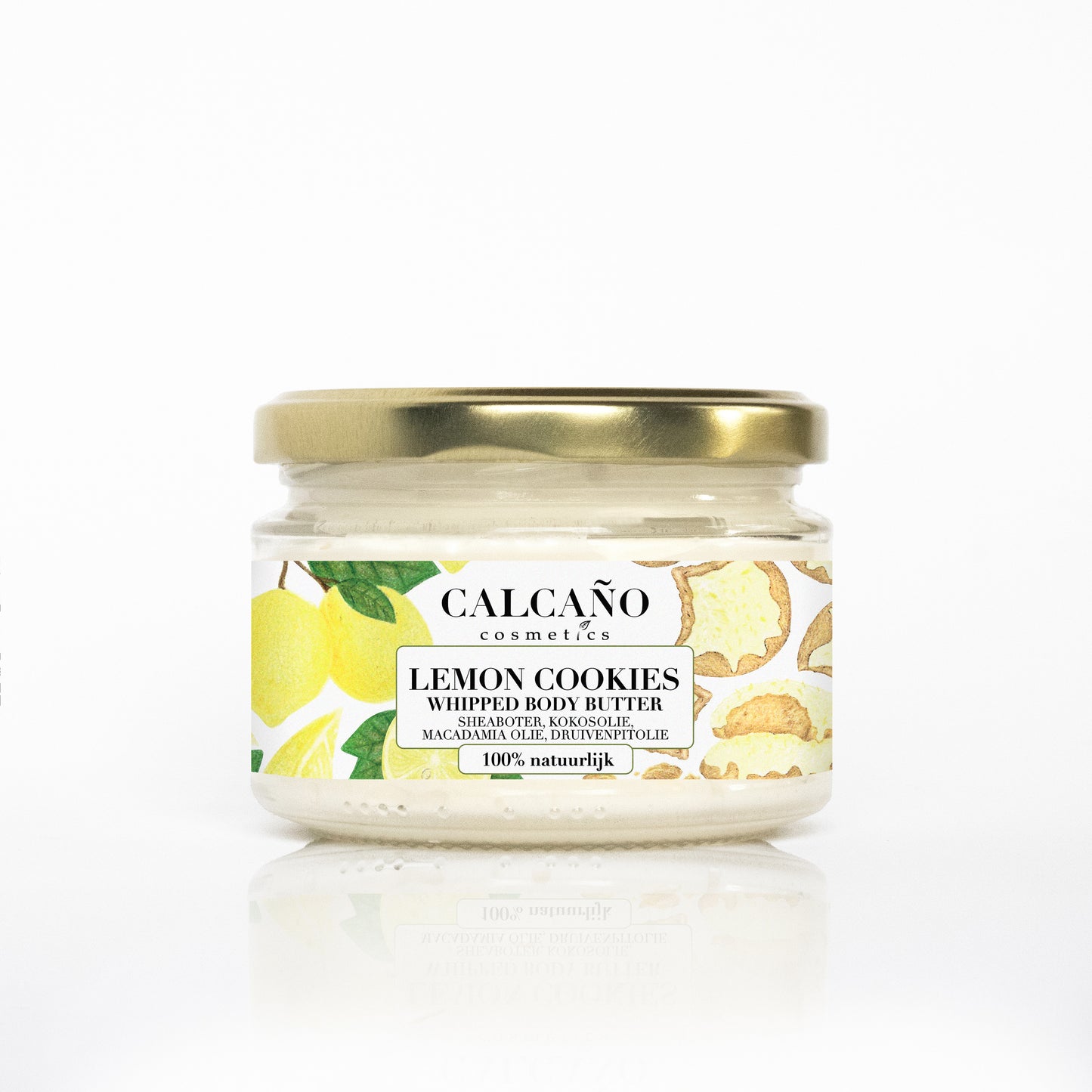 Whipped Body Butter Lemon Cookies 100% Natural/ Lichaamsboter Citroen Koekjes 100% Natuurlijk Droge Huid- Calcaño Cosmetics