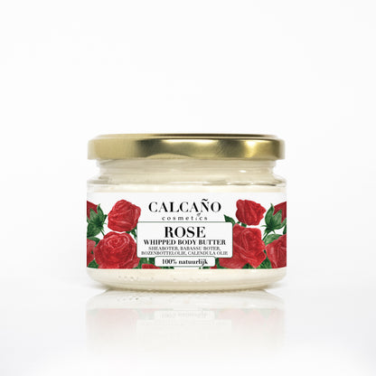 Whipped Body Butter Rose 100% Natural/ Lichaamsboter Rozen 100% Natuurlijk- Calcaño Cosmetics