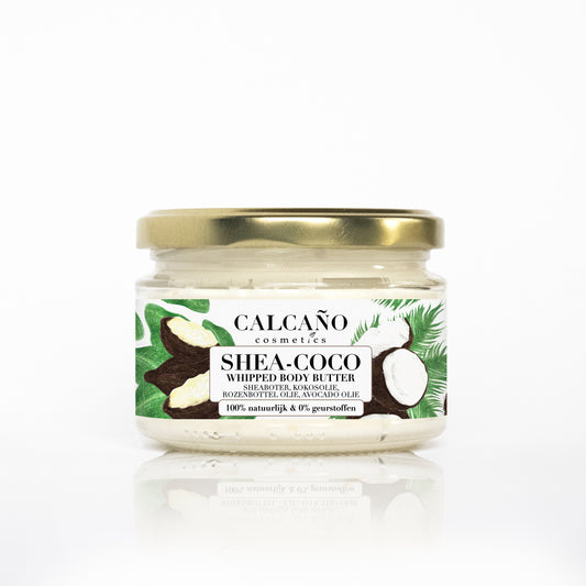 Whipped Body Butter Shea Butter Coconut oil 100% natural/ Lichaamsboter Sheaboter Kokosnootolie 100% natuurlijk droge, gevoelige huid, eczeem, psoriasis, zonder parfum - Calcaño Cosmetics