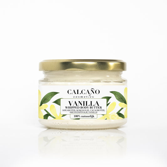 Whipped Body Butter Vanilla 100% Natural/ Lichaamsboter Vanille 100% Natuurlijk- Calcaño Cosmetics