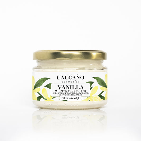 Whipped Body Butter Vanilla 100% Natural/ Lichaamsboter Vanille 100% Natuurlijk- Calcaño Cosmetics